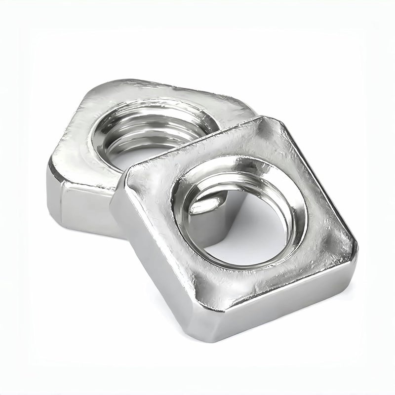 NACX M12 Stainless Steel Square Nuts – Heavy Duty Threaded Fasteners, Corrosion Resistant, for Furniture, Machinery, Metalworking, Construction, DIY Projects, 12PCS - Image 1